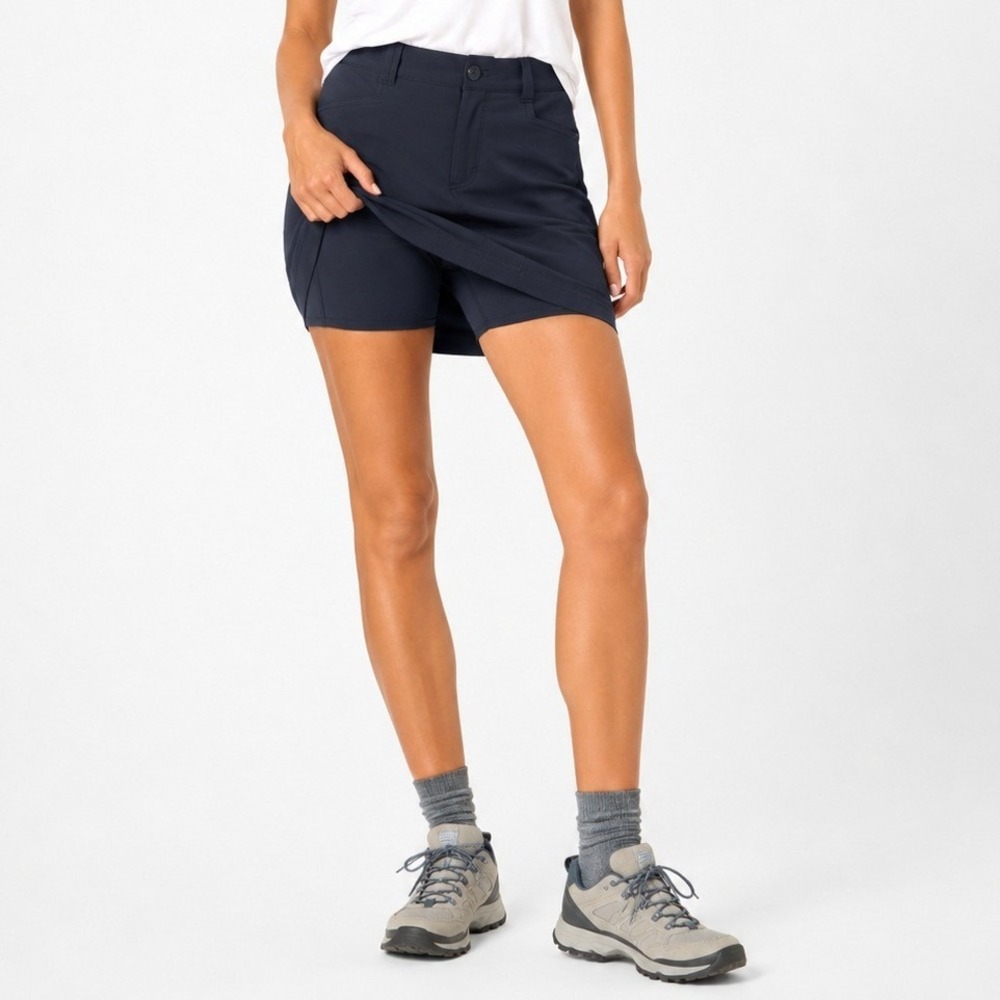Eddie Bauer Skort Womens 6 Navy Adventurer 2.0 Hiking Active Built-in‎ Shorts